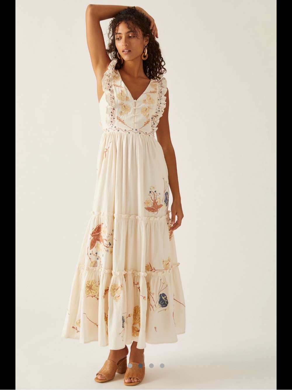 ALLISON New York V-Neck Embroidered
Maxi Dress from Anthropologie